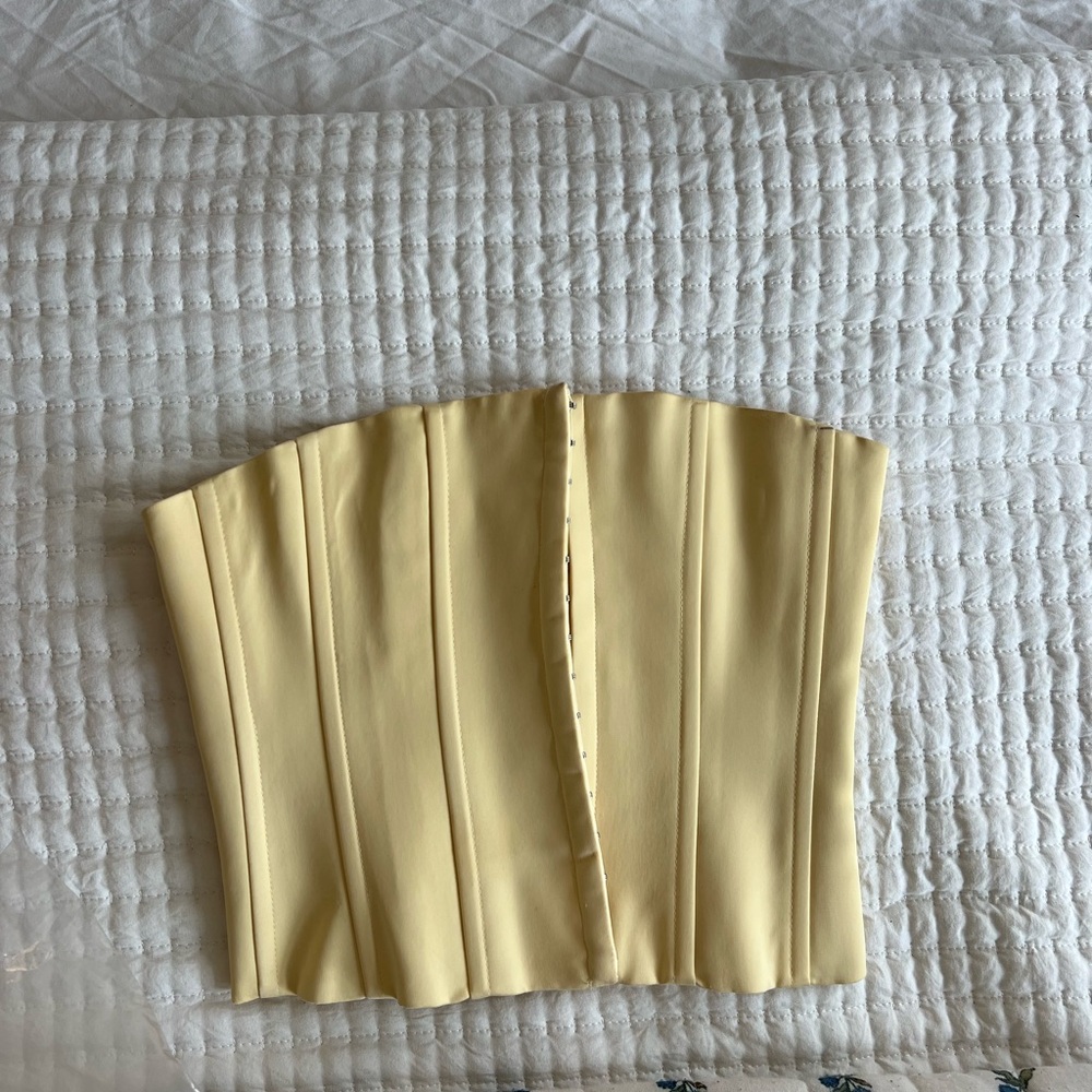 GUIZIO NEW LACE UP YELLOW CORSET SIZE XXS